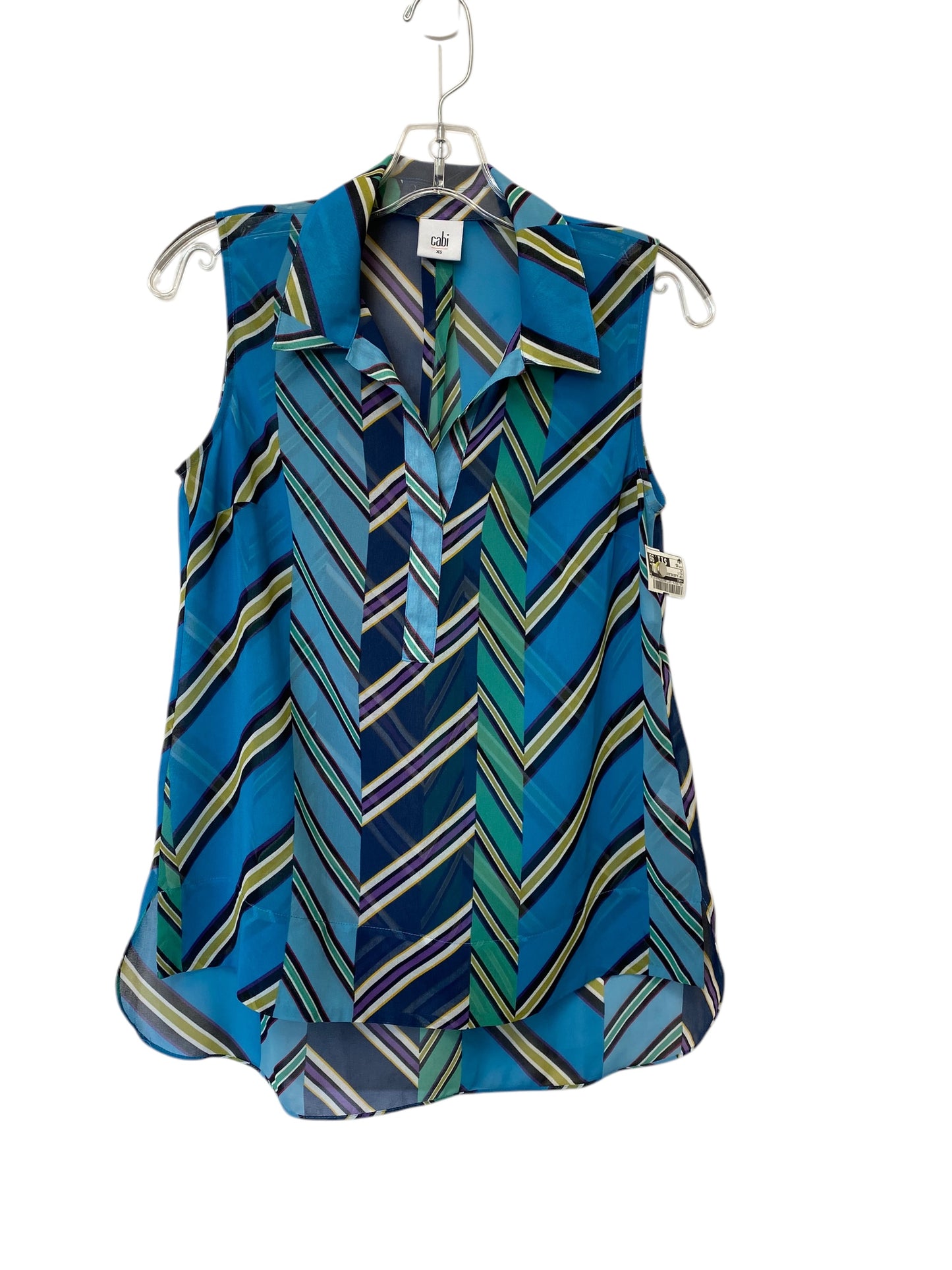 Top Sleeveless By Cabi In Multi-colored, Size: Xs