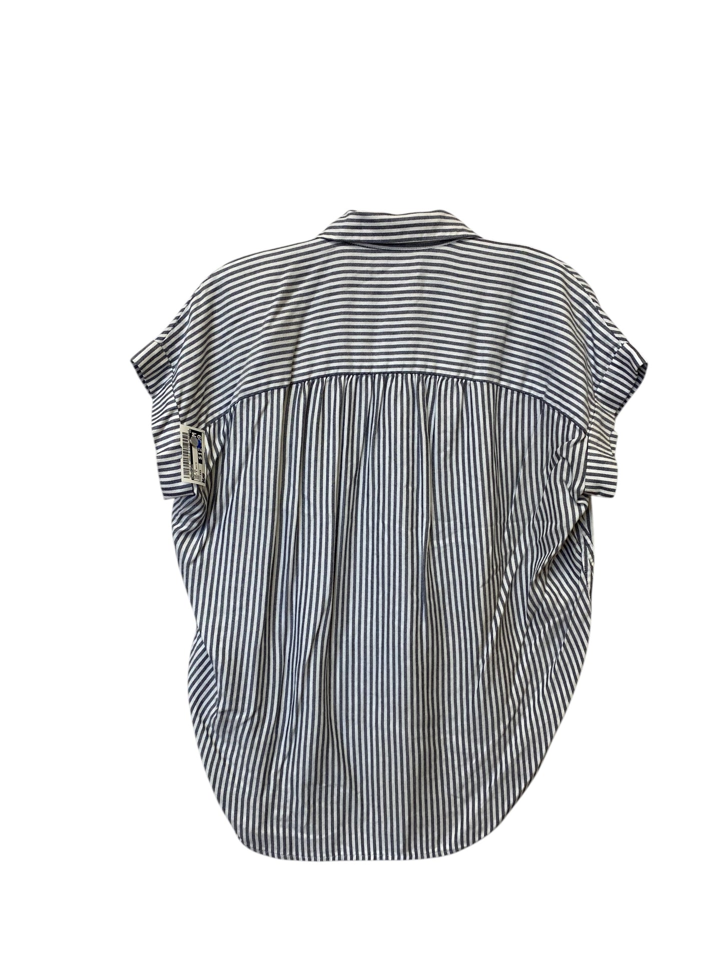 Top Short Sleeve By Madewell In Grey & White, Size: Xxs