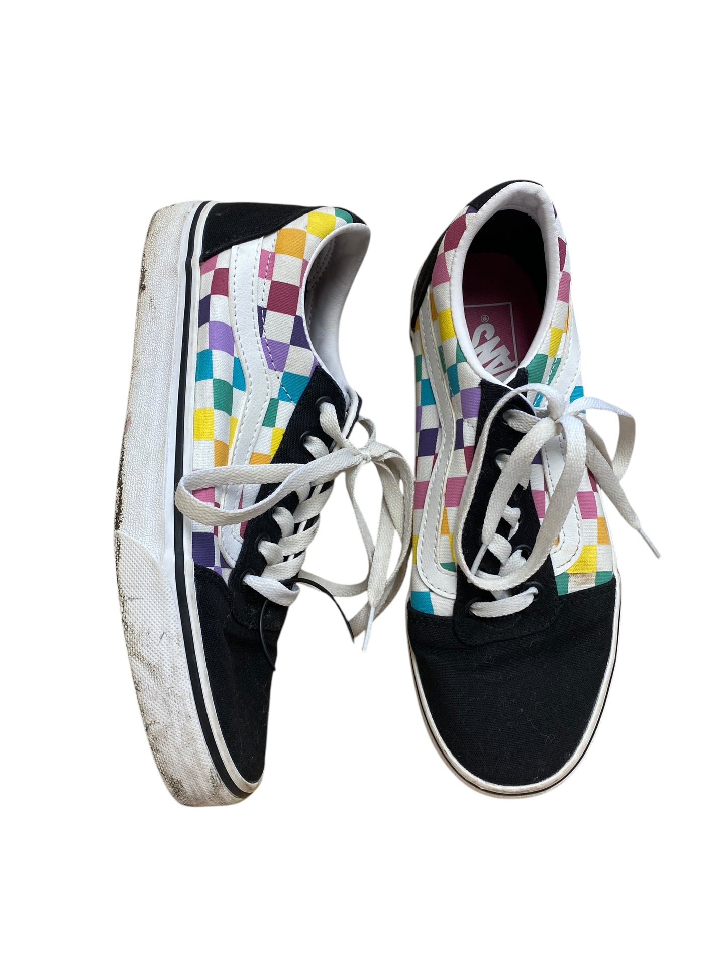 Shoes Sneakers By Vans In Rainbow Print, Size: 7.5