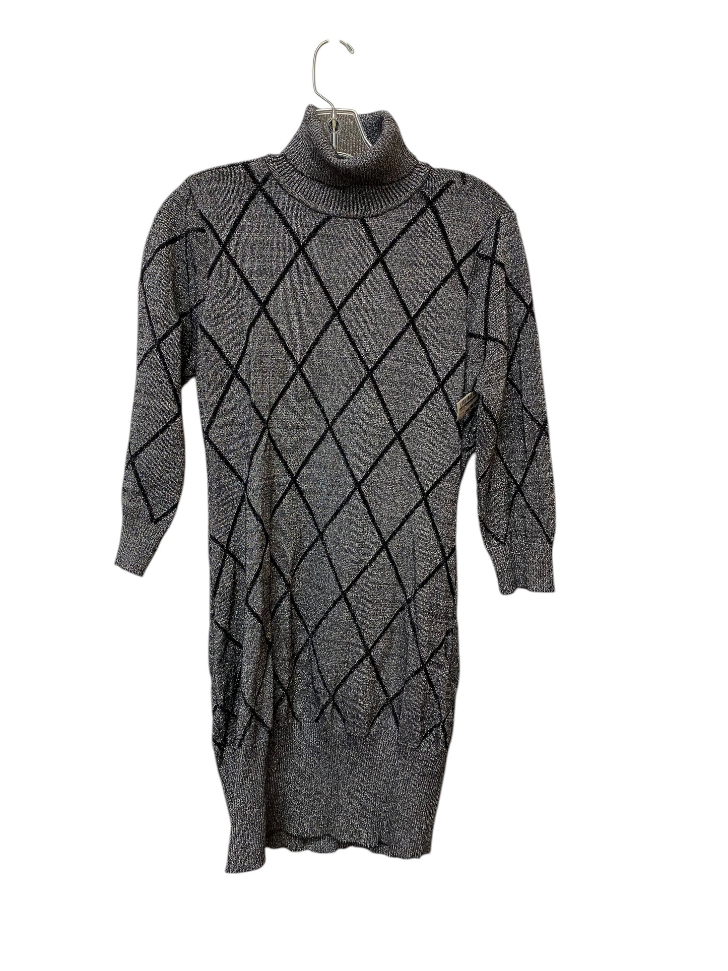 Dress Sweater By Venus In Silver, Size: L