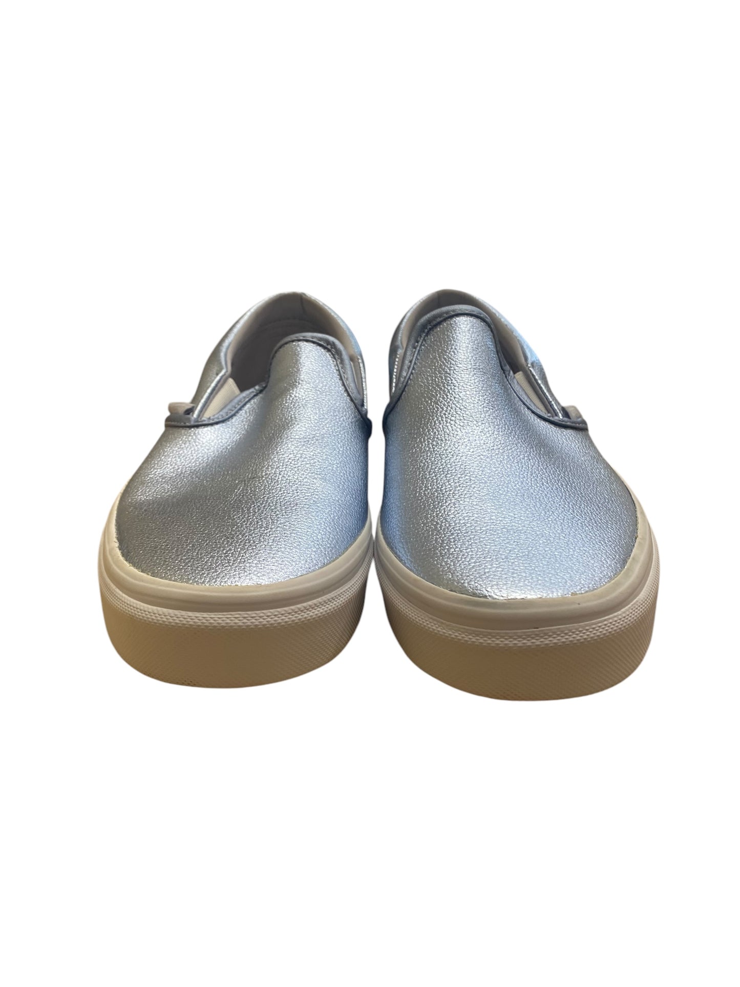 Shoes Flats By Vans In Silver, Size: 10