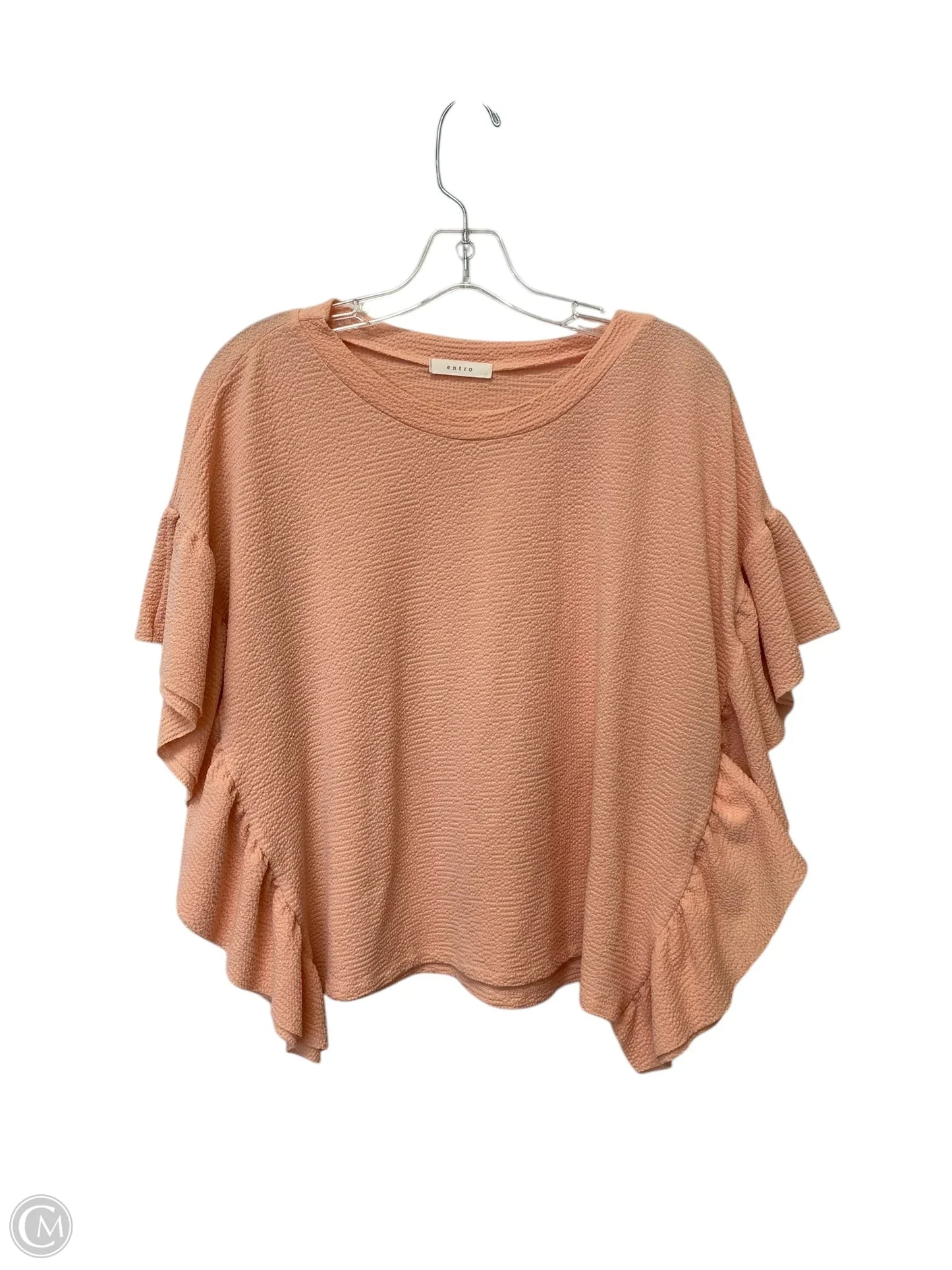 Top Short Sleeve By Entro In Peach, Size: M