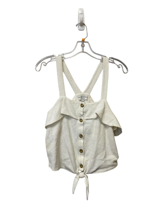 Top Sleeveless By Madewell In White, Size: S