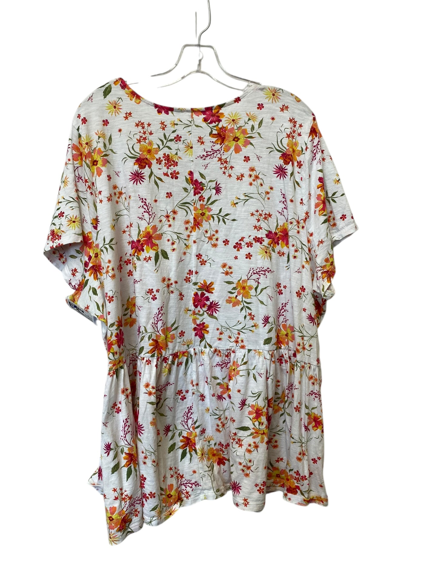 Top Short Sleeve By Lane Bryant In Floral Print, Size: 26