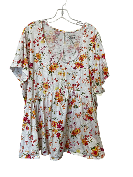 Top Short Sleeve By Lane Bryant In Floral Print, Size: 26