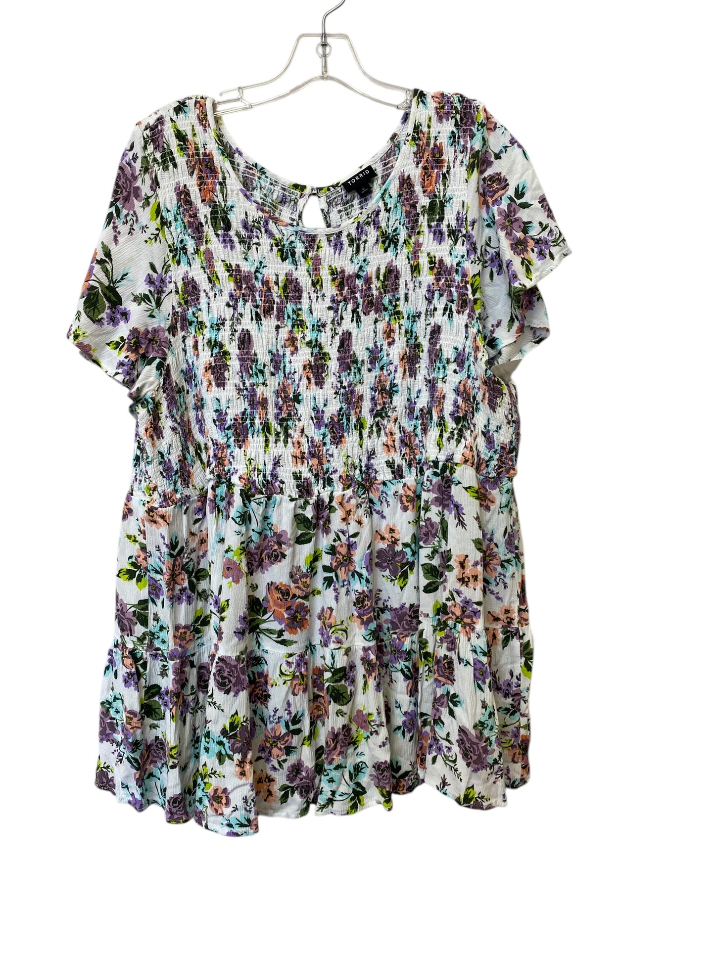 Top Short Sleeve By Torrid In Floral Print, Size: 4