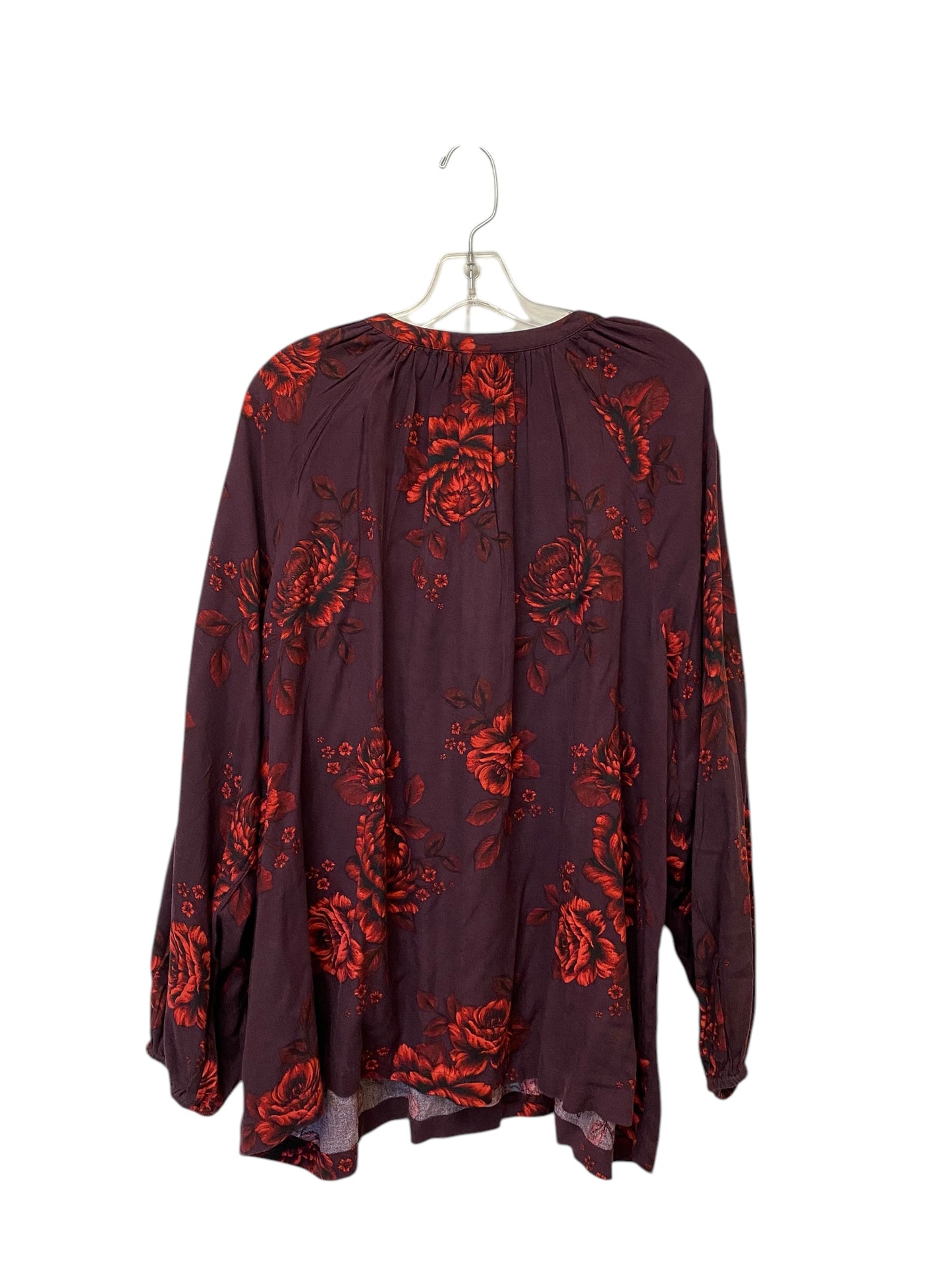 Top Long Sleeve By Old Navy In Maroon, Size: Xxl