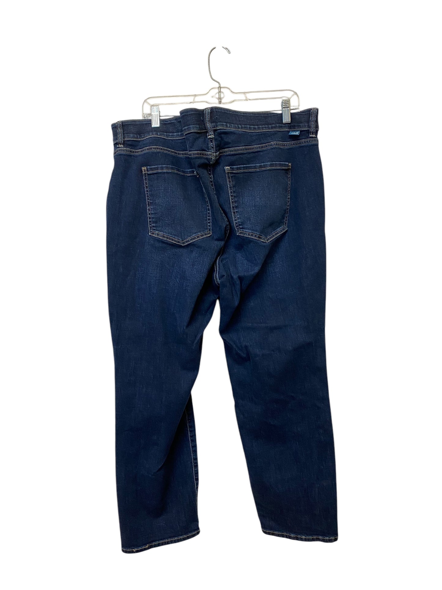 Jeans Straight By Jag In Blue Denim, Size: 22