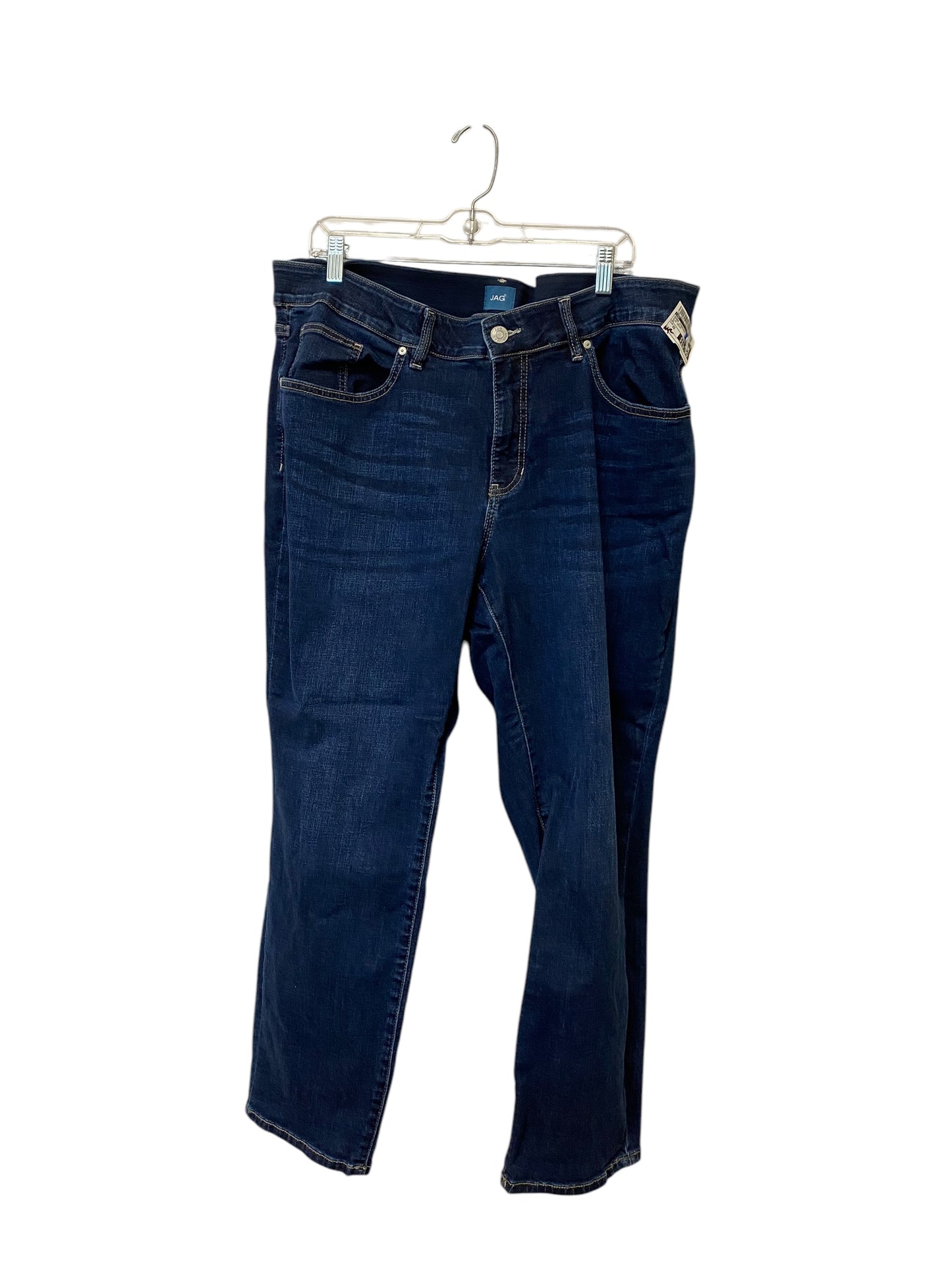 Jeans Straight By Jag In Blue Denim, Size: 22