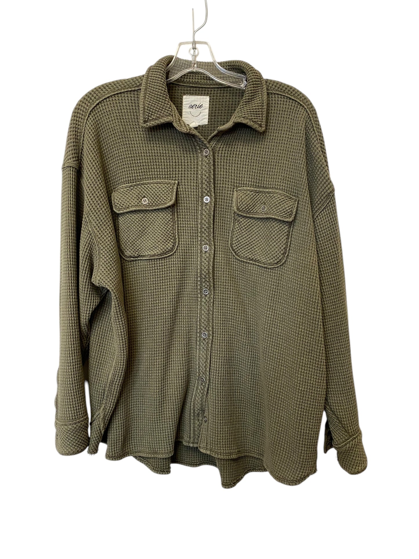 Jacket Shirt By Aerie In Green, Size: Xs