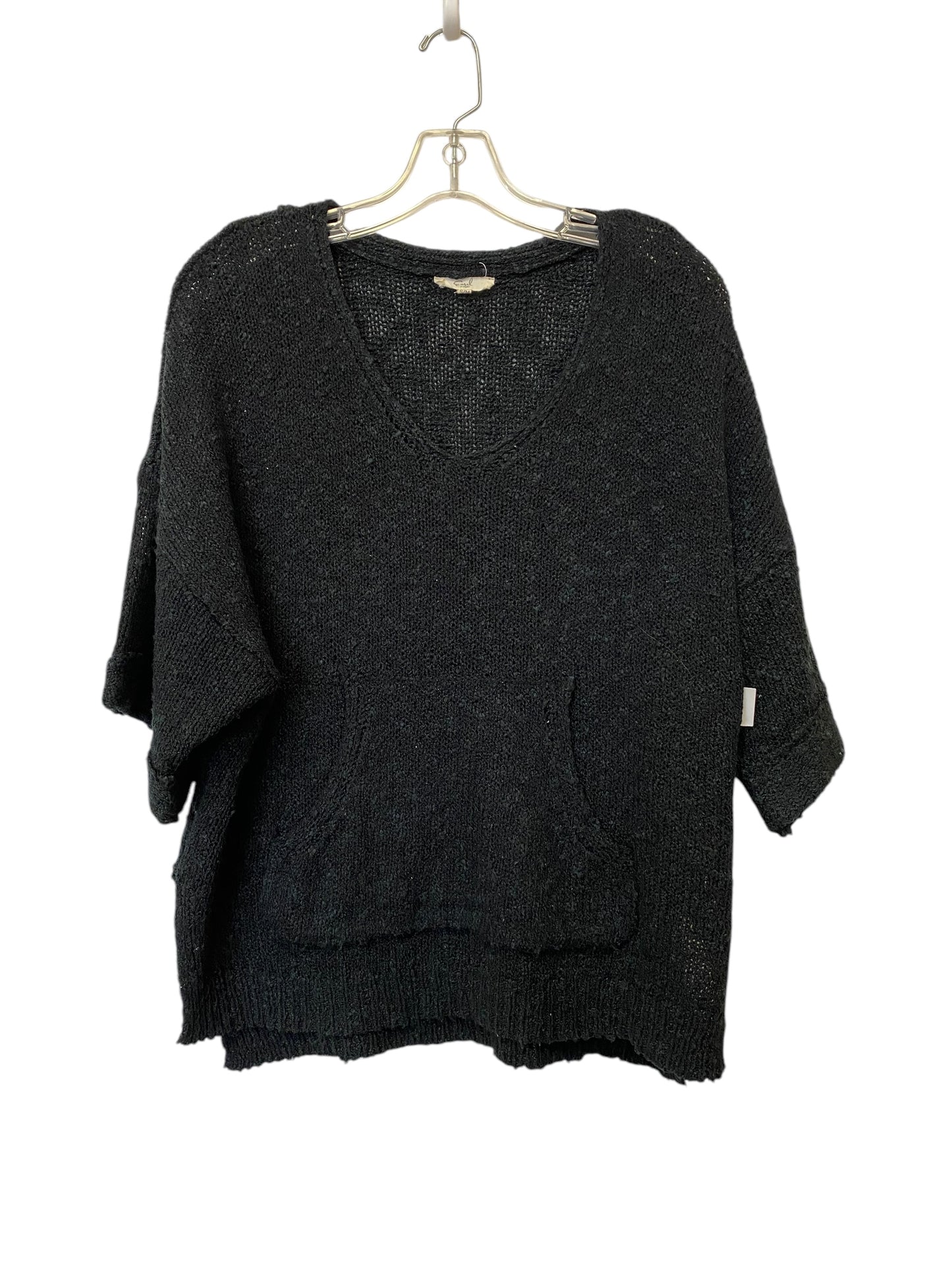 Sweater Short Sleeve By Easel In Black, Size: S