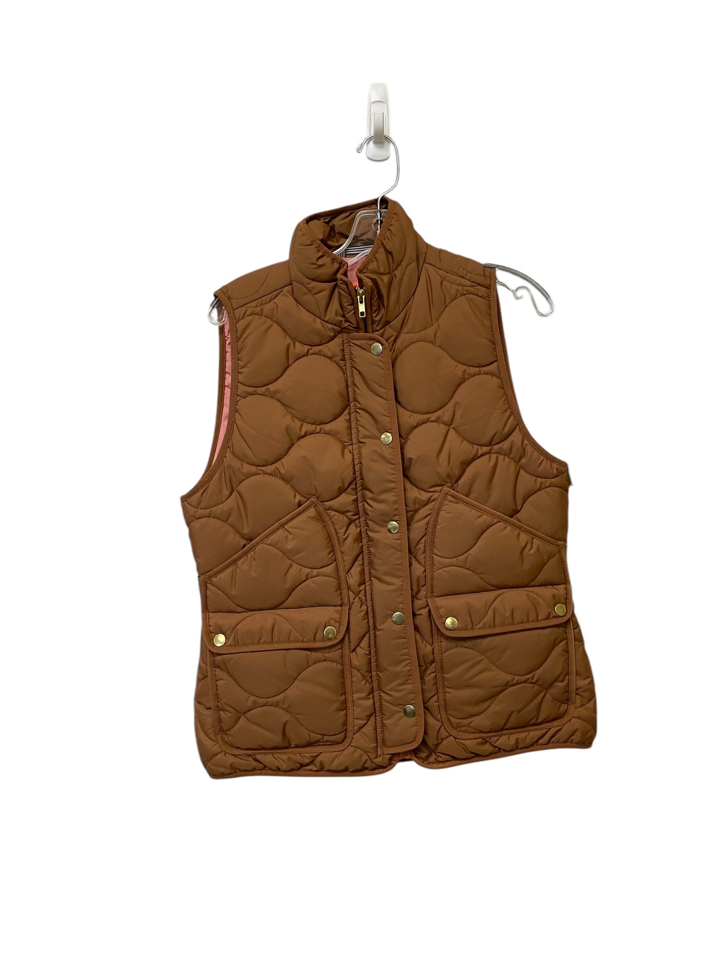 Vest Puffer & Quilted By J. Crew In Brown, Size: M