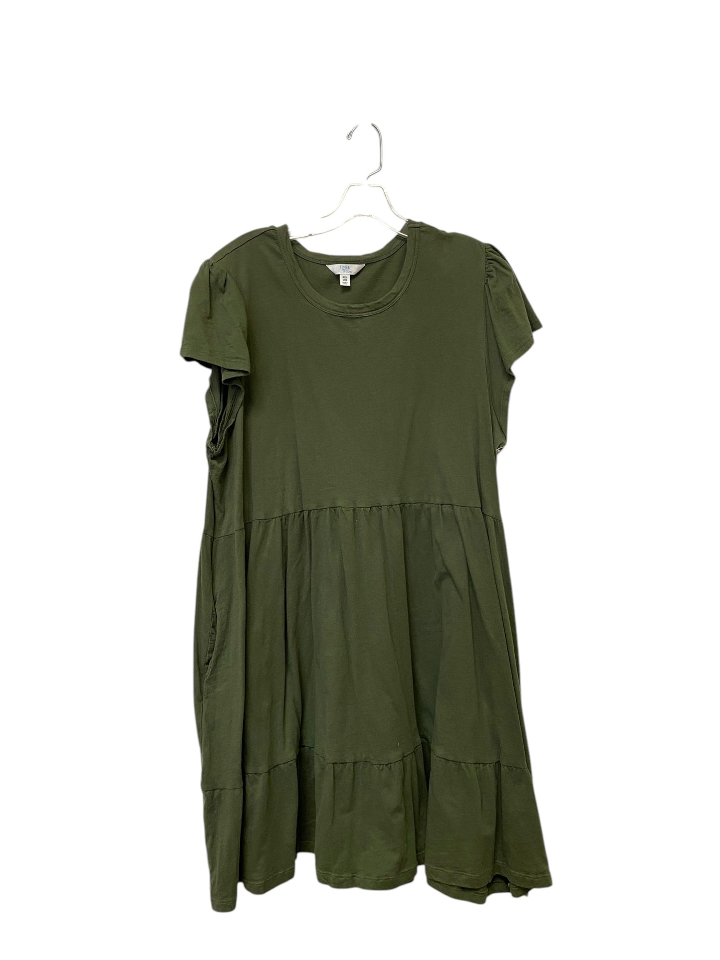 Dress Casual Short By Time And Tru In Green, Size: Xxl