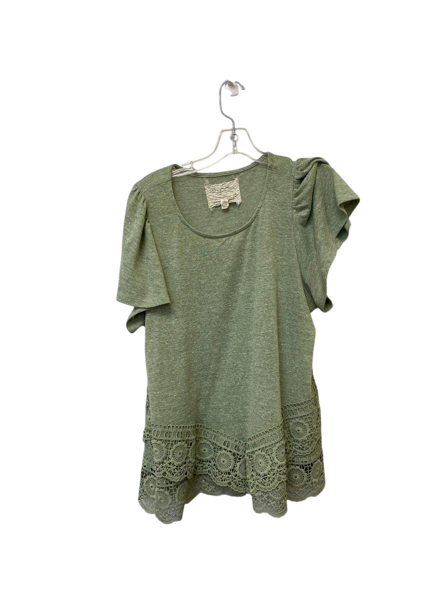 Top Short Sleeve By Cupio In Green, Size: 1x