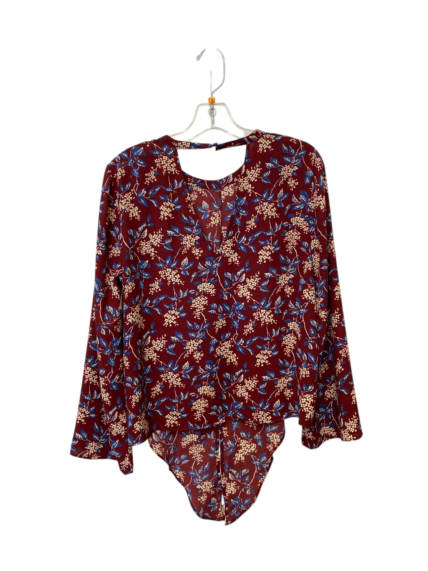 Top Long Sleeve By Madewell In Floral Print, Size: M