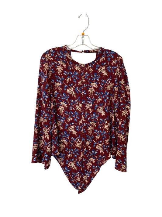 Top Long Sleeve By Madewell In Floral Print, Size: M