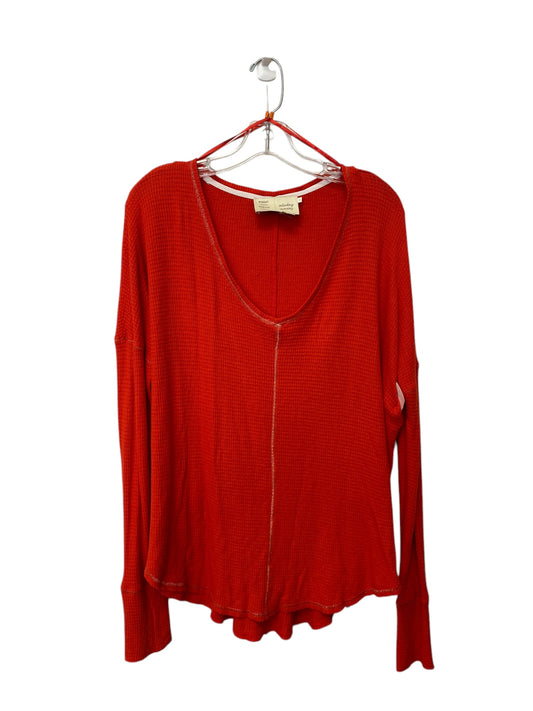 Top Long Sleeve By Saturday/sunday In Orange, Size: M