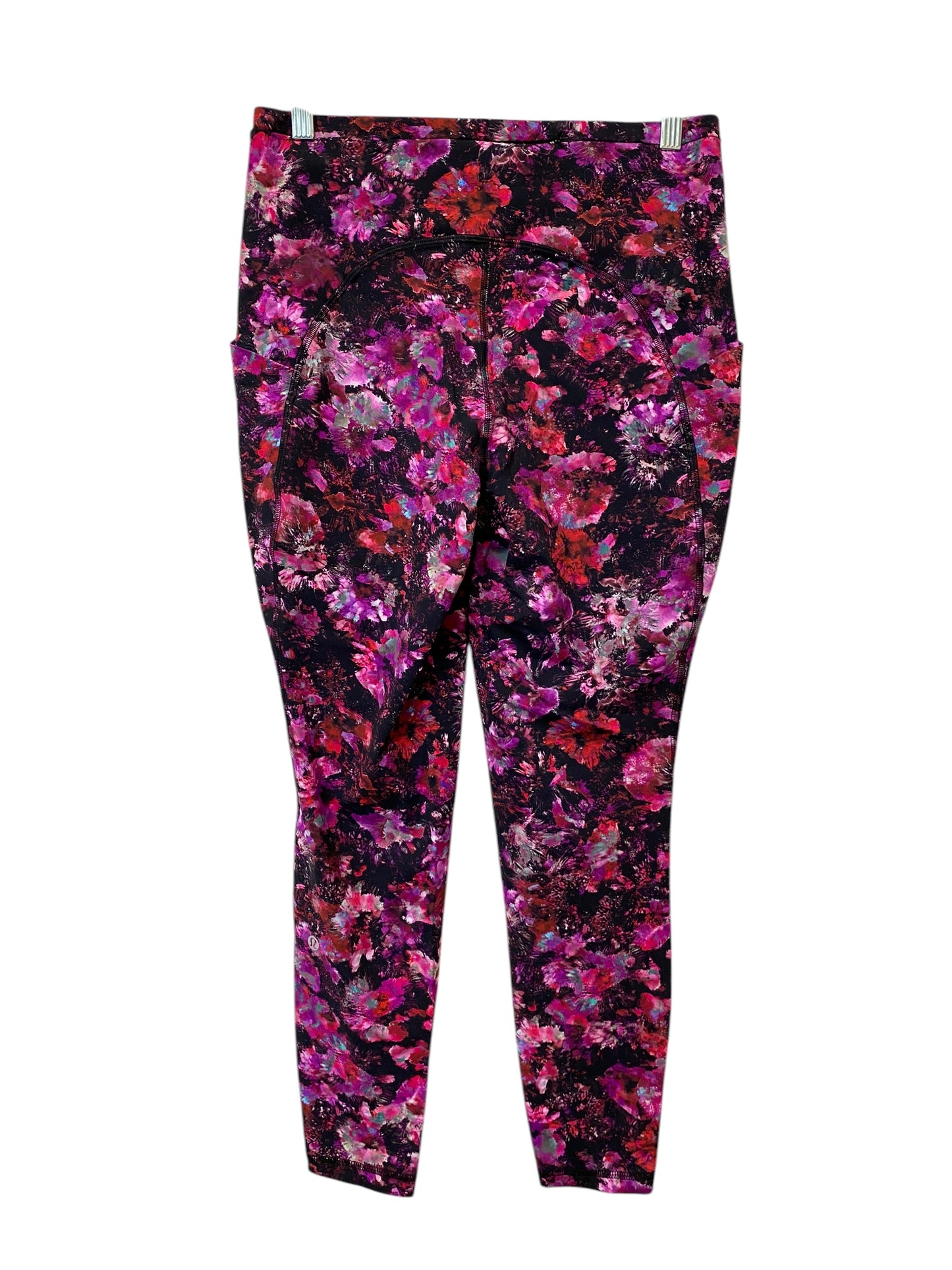 Athletic Leggings By Lululemon In Floral Print, Size: 10