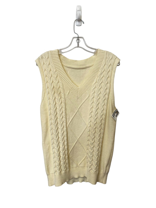 Vest Sweater By Clothes Mentor In Cream, Size: S