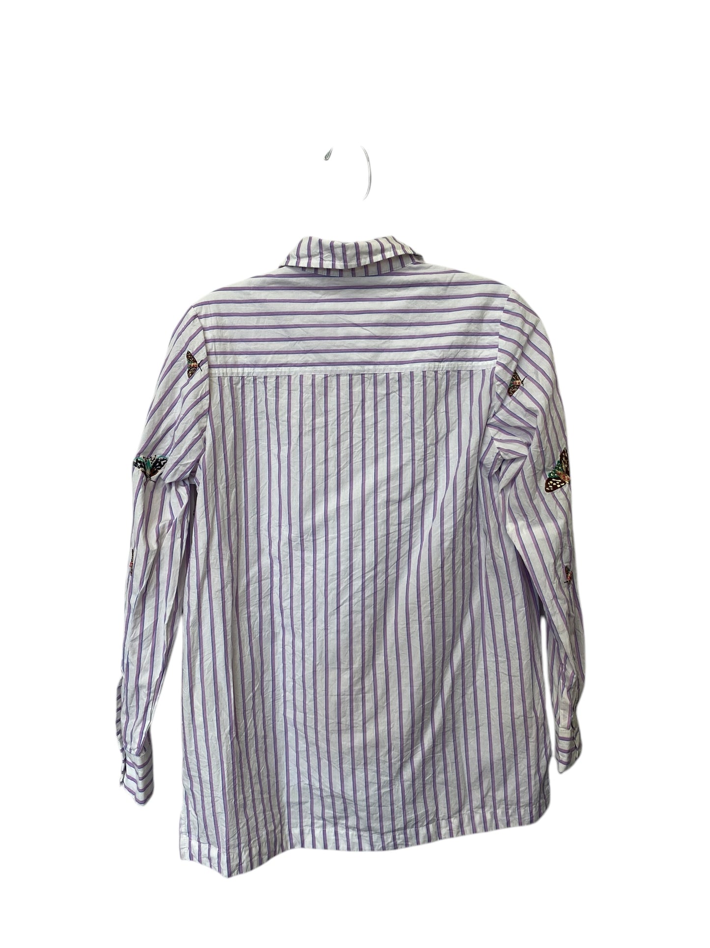 Top Long Sleeve By Maeve In Striped Pattern, Size: Xs