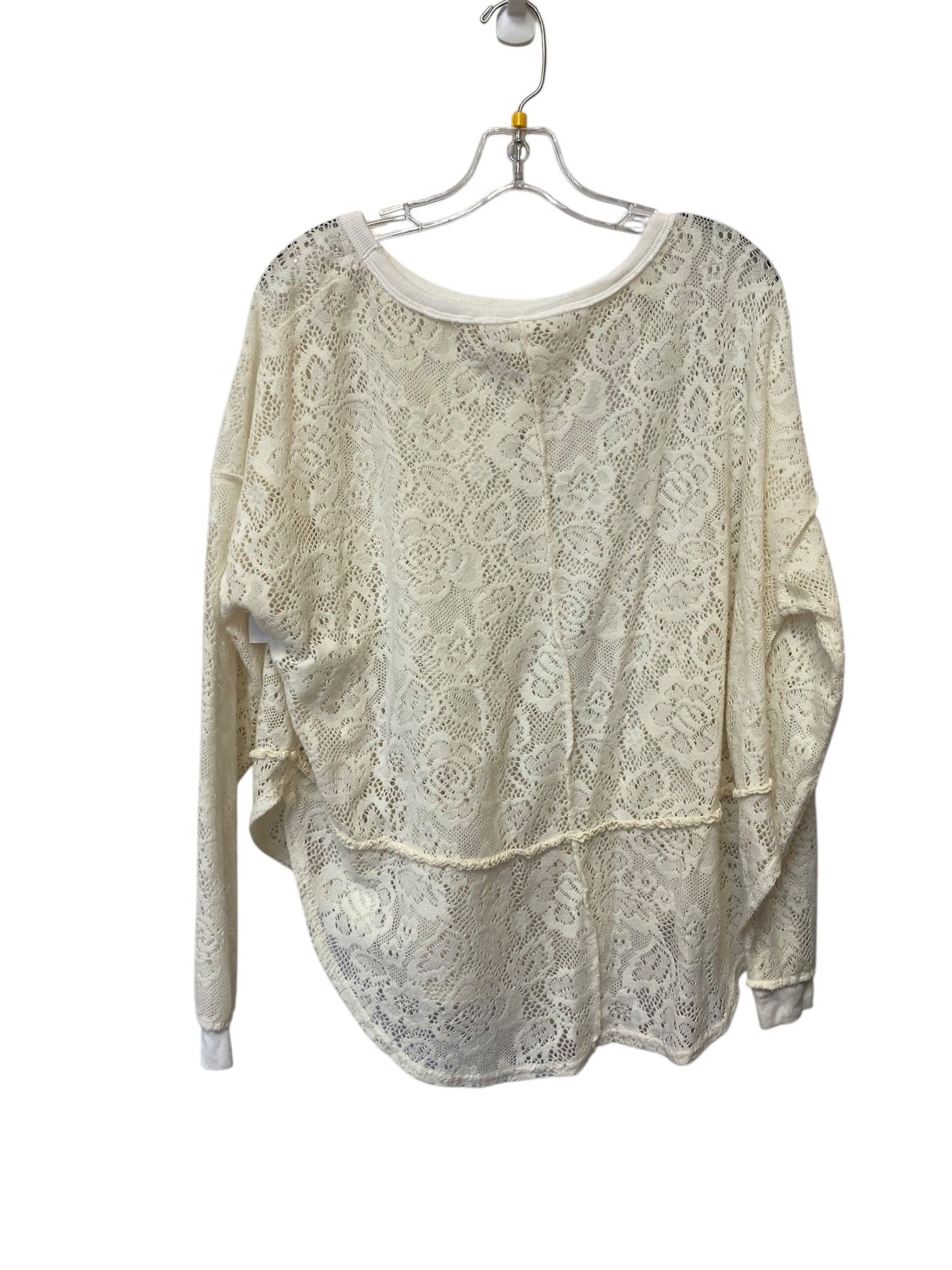 Top Long Sleeve By Free People In Cream, Size: Xs