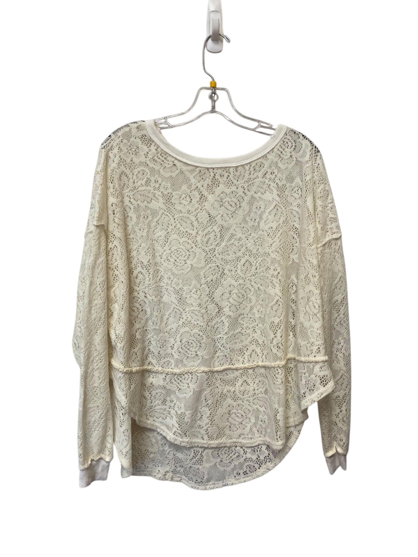 Top Long Sleeve By Free People In Cream, Size: Xs