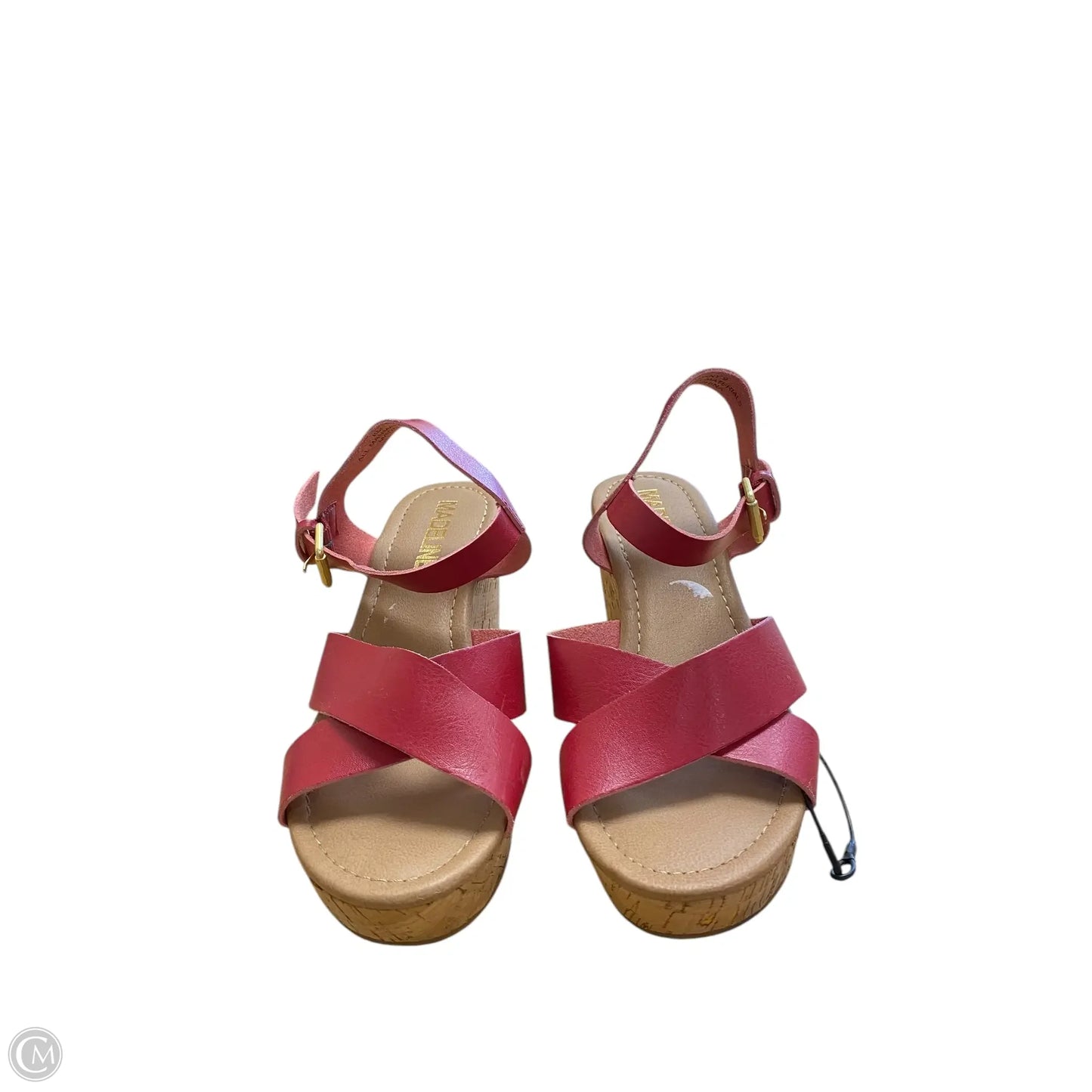 Sandals Heels Wedge By Madeline In Red, Size: 8