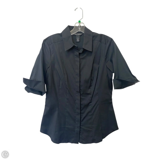 Top Short Sleeve By White House Black Market In Black, Size: 8