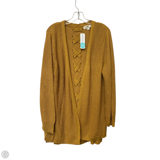 Cardigan By Clothes Mentor In Yellow, Size: 1x