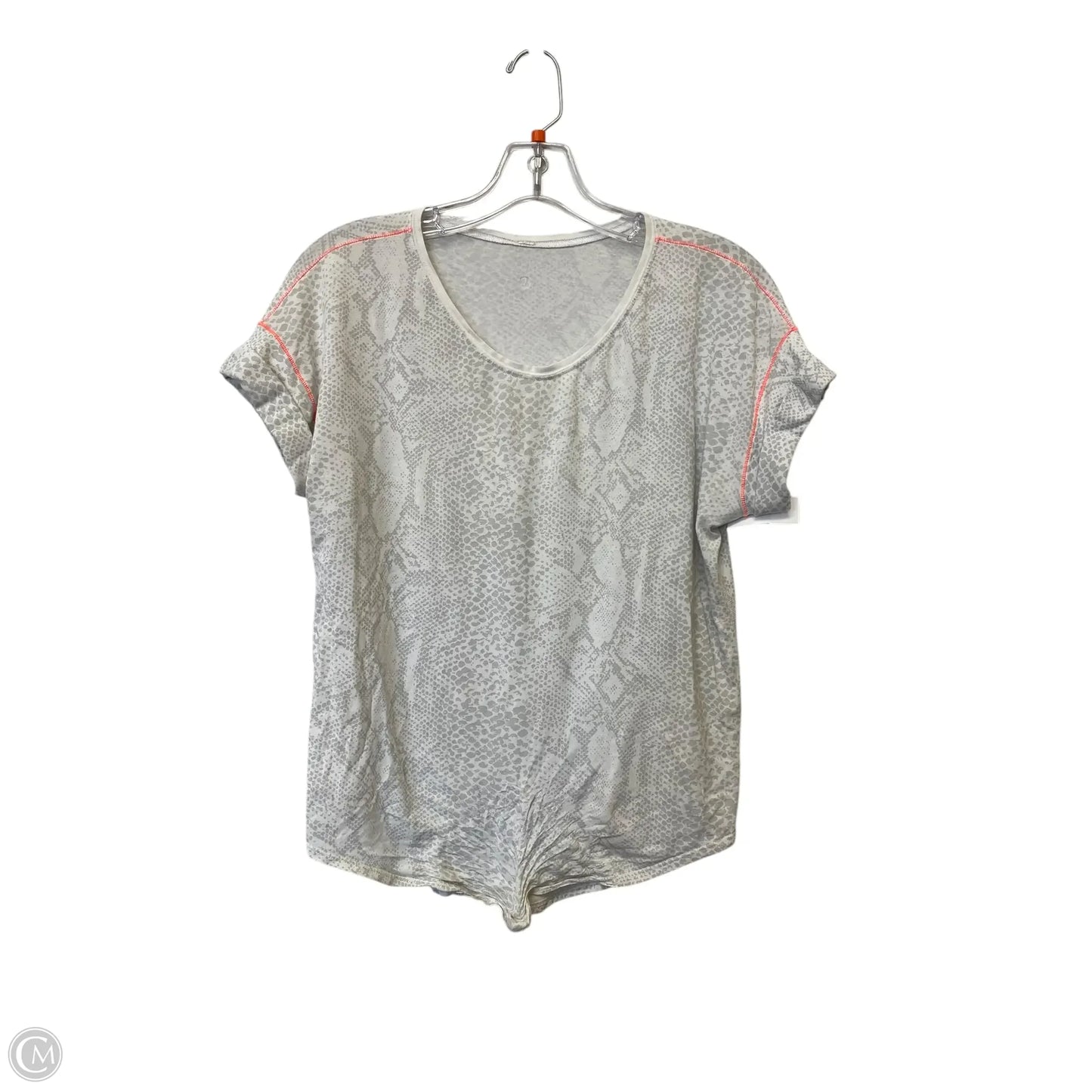 Athletic Top Short Sleeve By Lululemon In White, Size: S