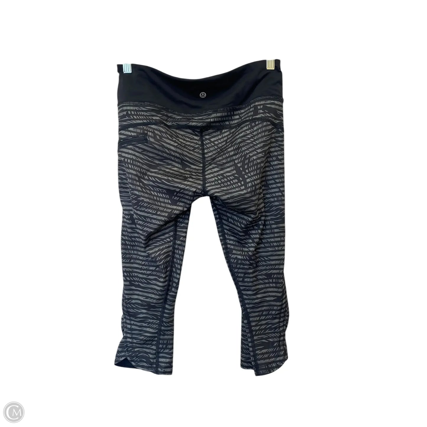 Athletic Leggings By Lululemon In Black & Grey, Size: S