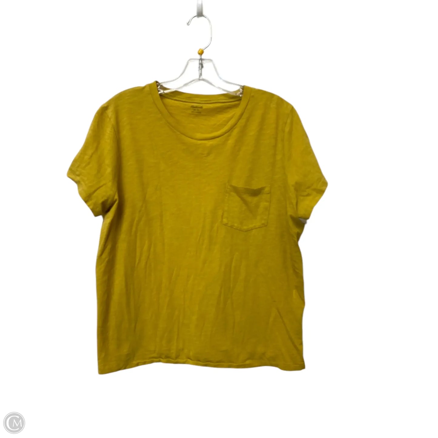 Top Short Sleeve By Madewell In Yellow, Size: Xl