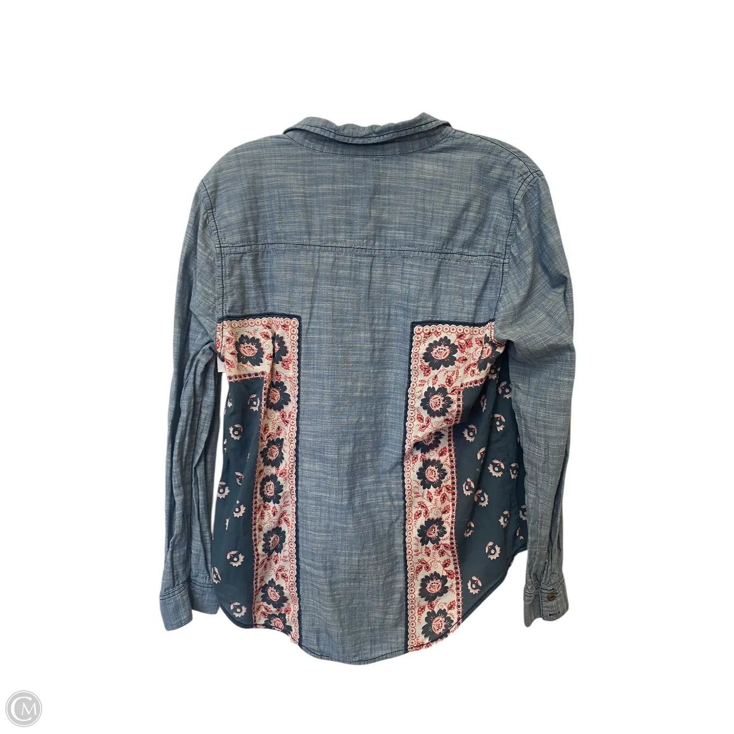 Top Long Sleeve By Free People In Blue Denim, Size: M