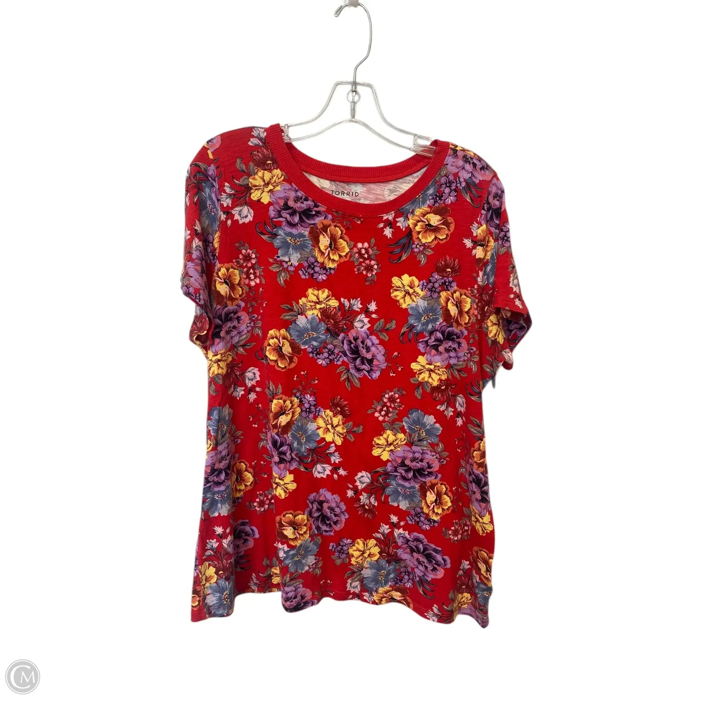 Top Short Sleeve By Torrid In Floral Print, Size: 10