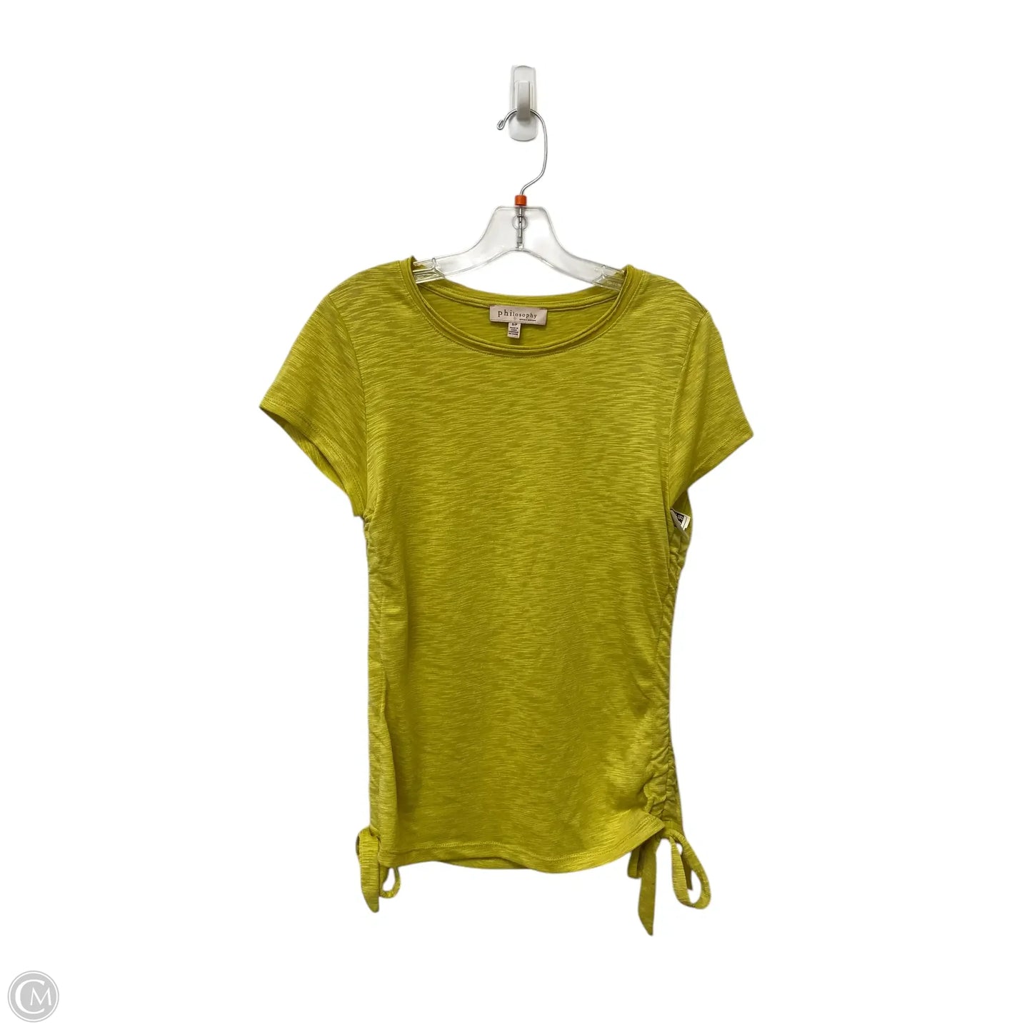 Top Short Sleeve By Philosophy In Chartreuse, Size: S