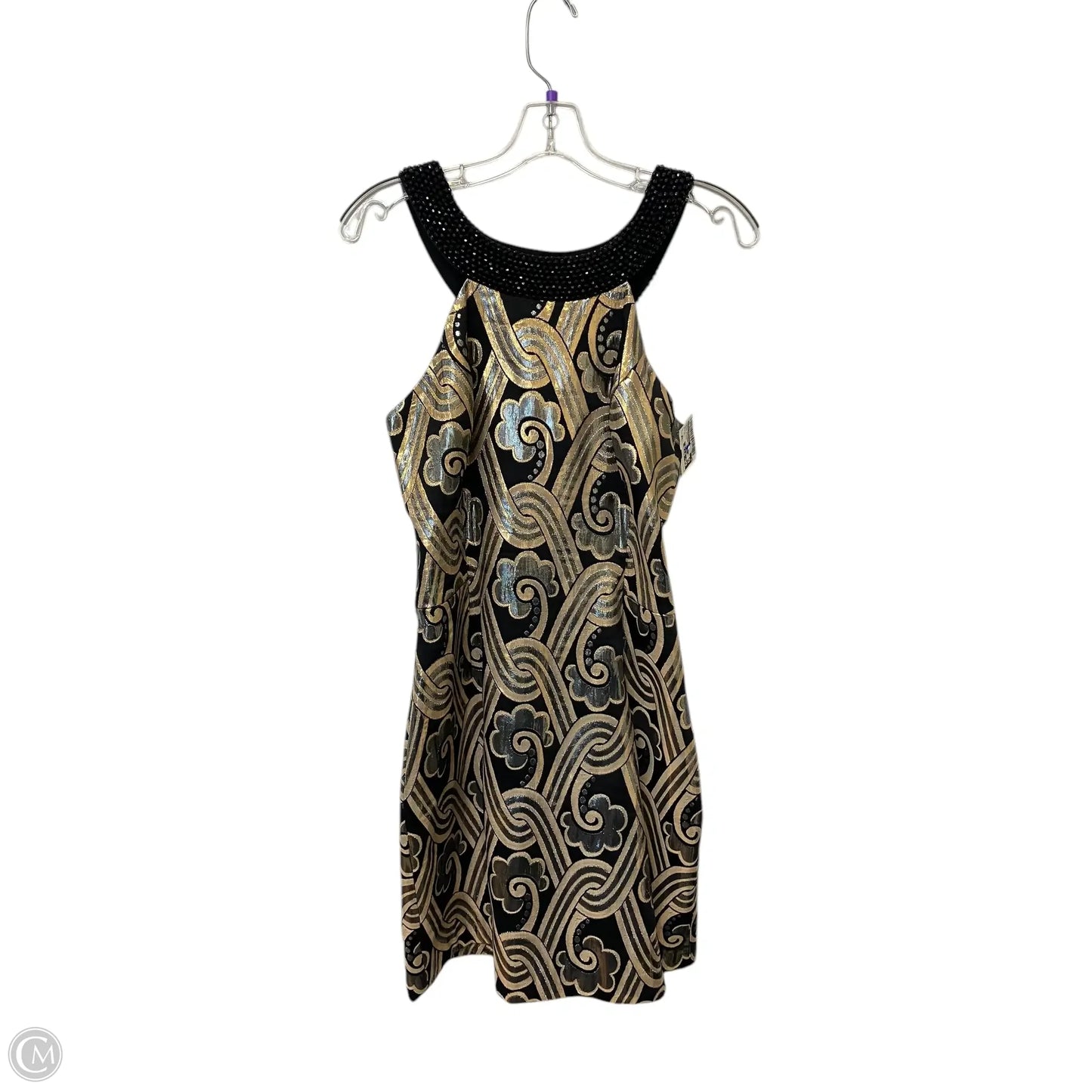 Dress Designer By Lilly Pulitzer In Black & Gold, Size: S