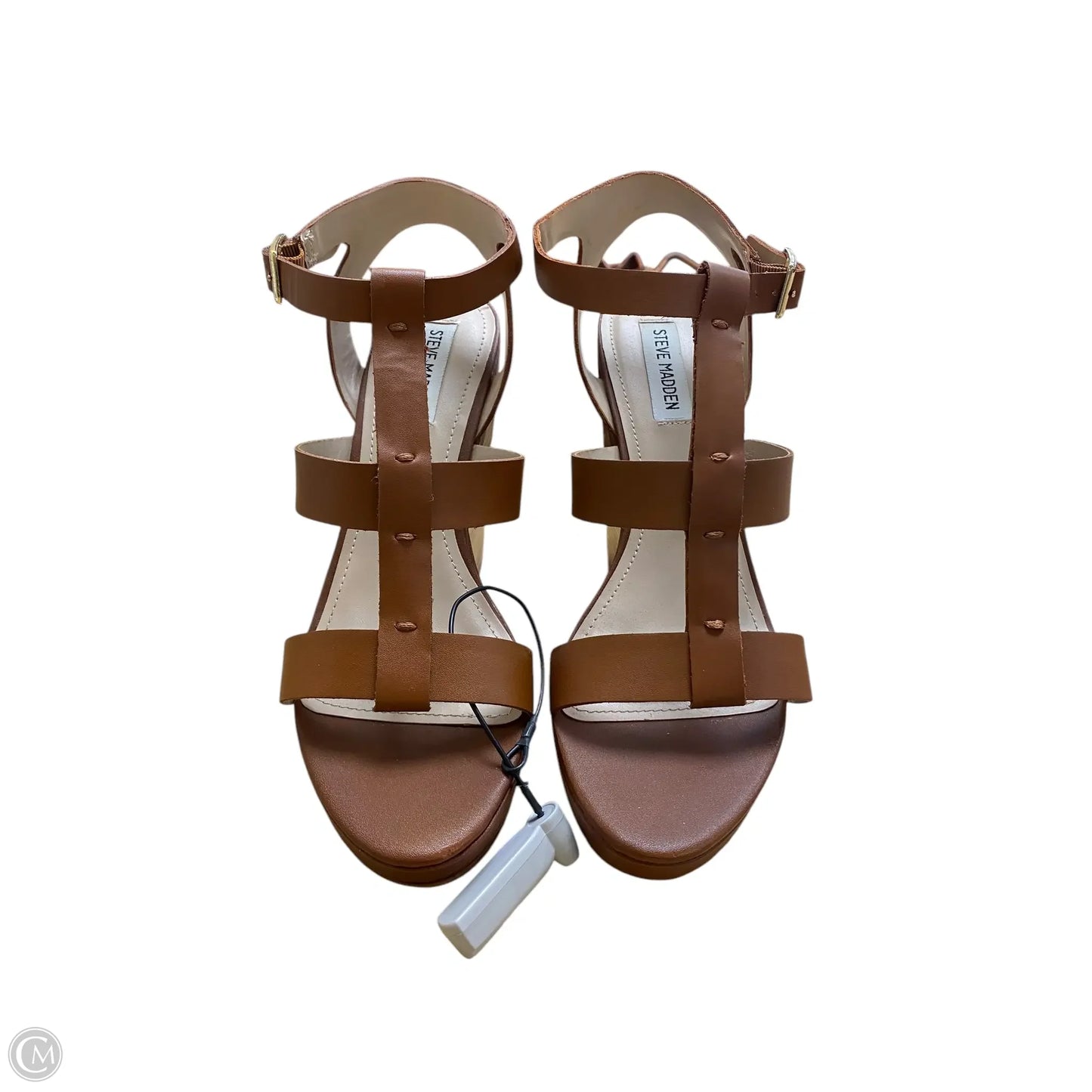 Sandals Heels Wedge By Steve Madden In Brown, Size: 10