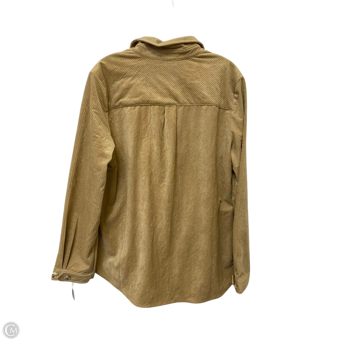 Jacket Shirt By Democracy In Tan, Size: M