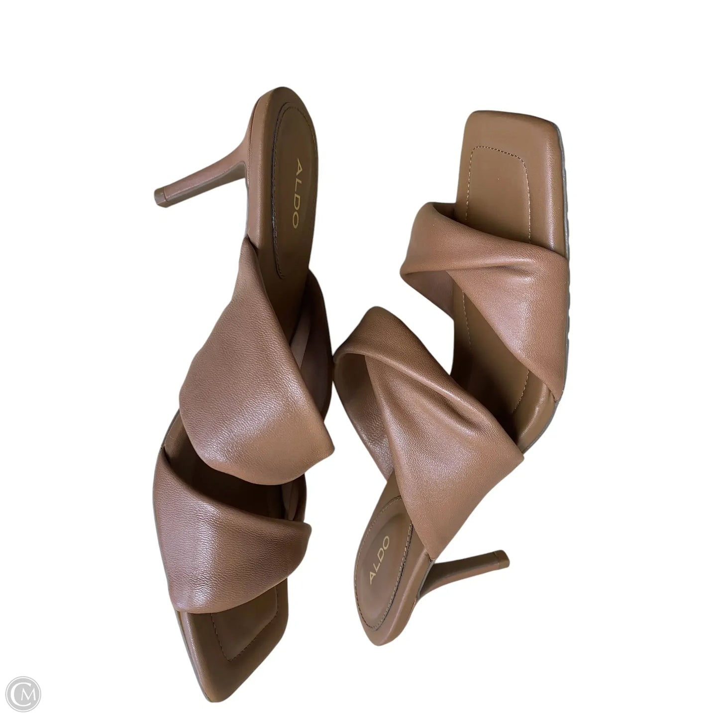 Sandals Heels Kitten By Aldo In Brown, Size: 8.5