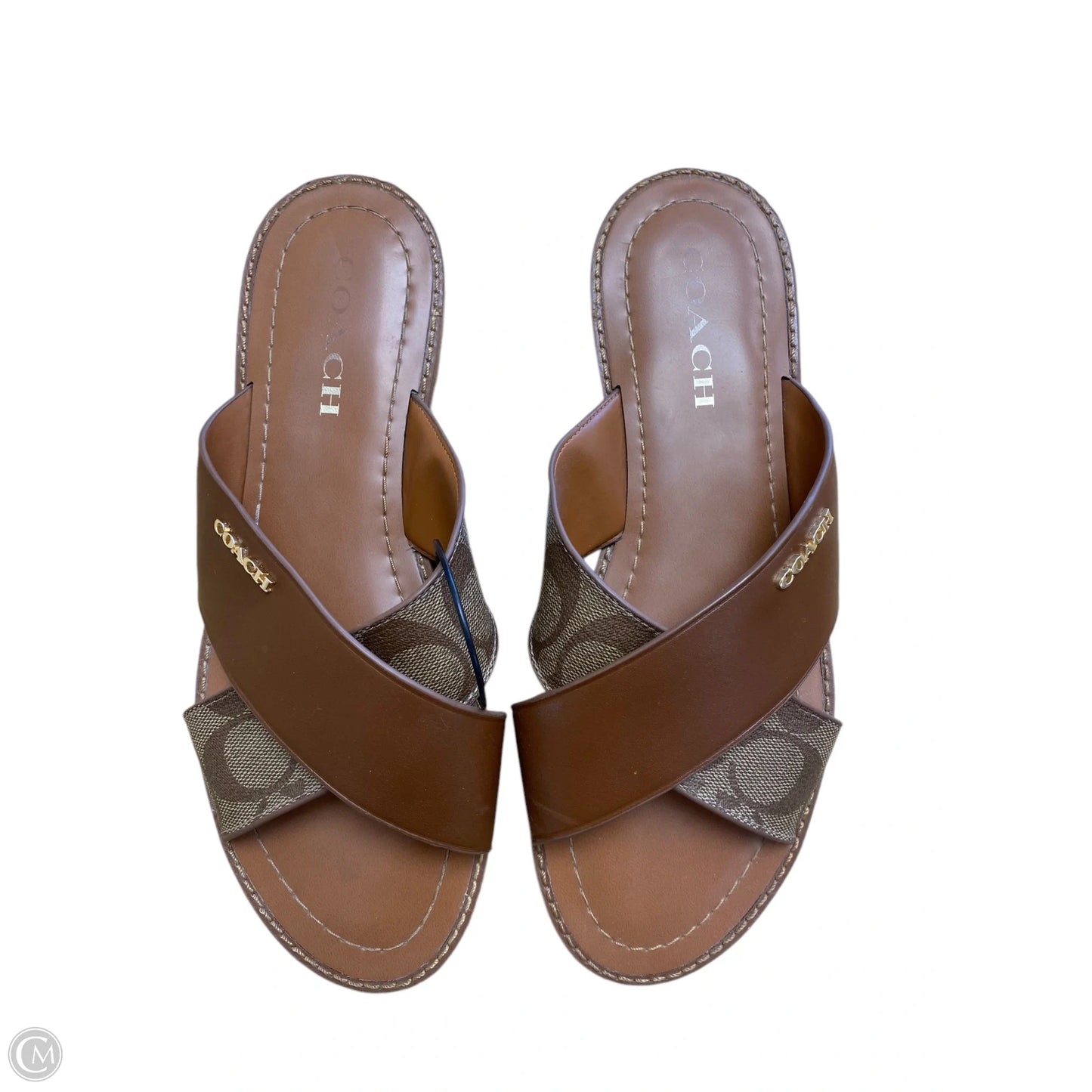 Sandals Designer By Coach In Brown, Size: 9