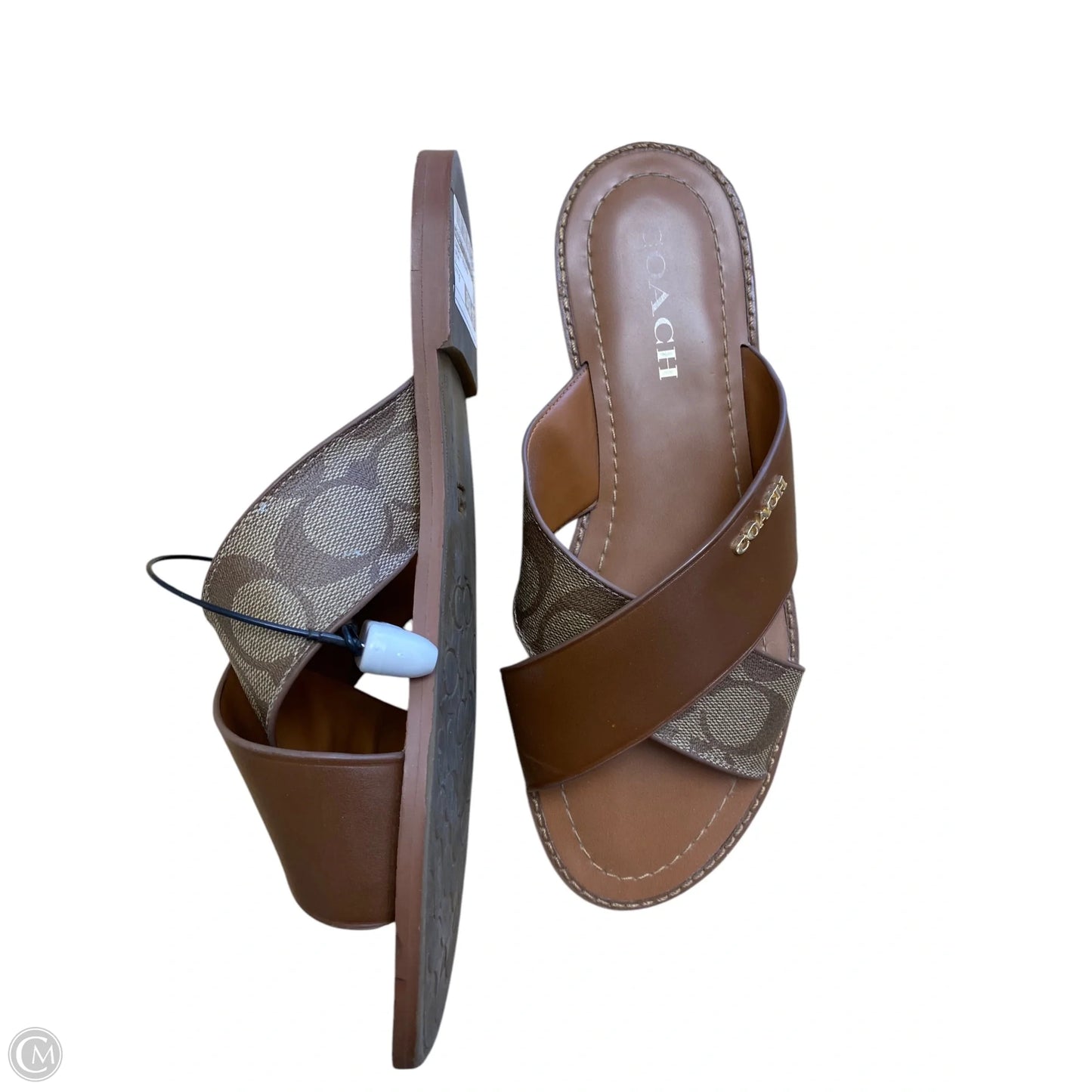 Sandals Designer By Coach In Brown, Size: 9