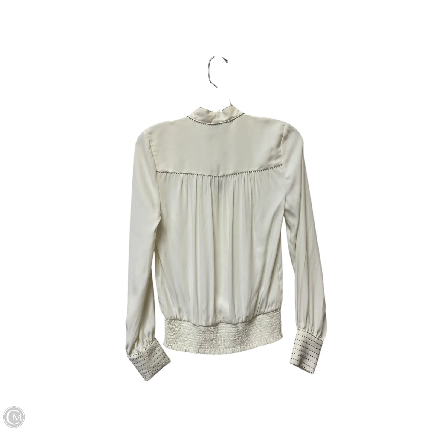 Top Long Sleeve By White House Black Market In White, Size: Xxs