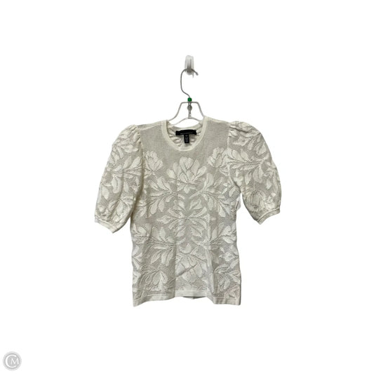 Top Short Sleeve By White House Black Market In White, Size: Xs