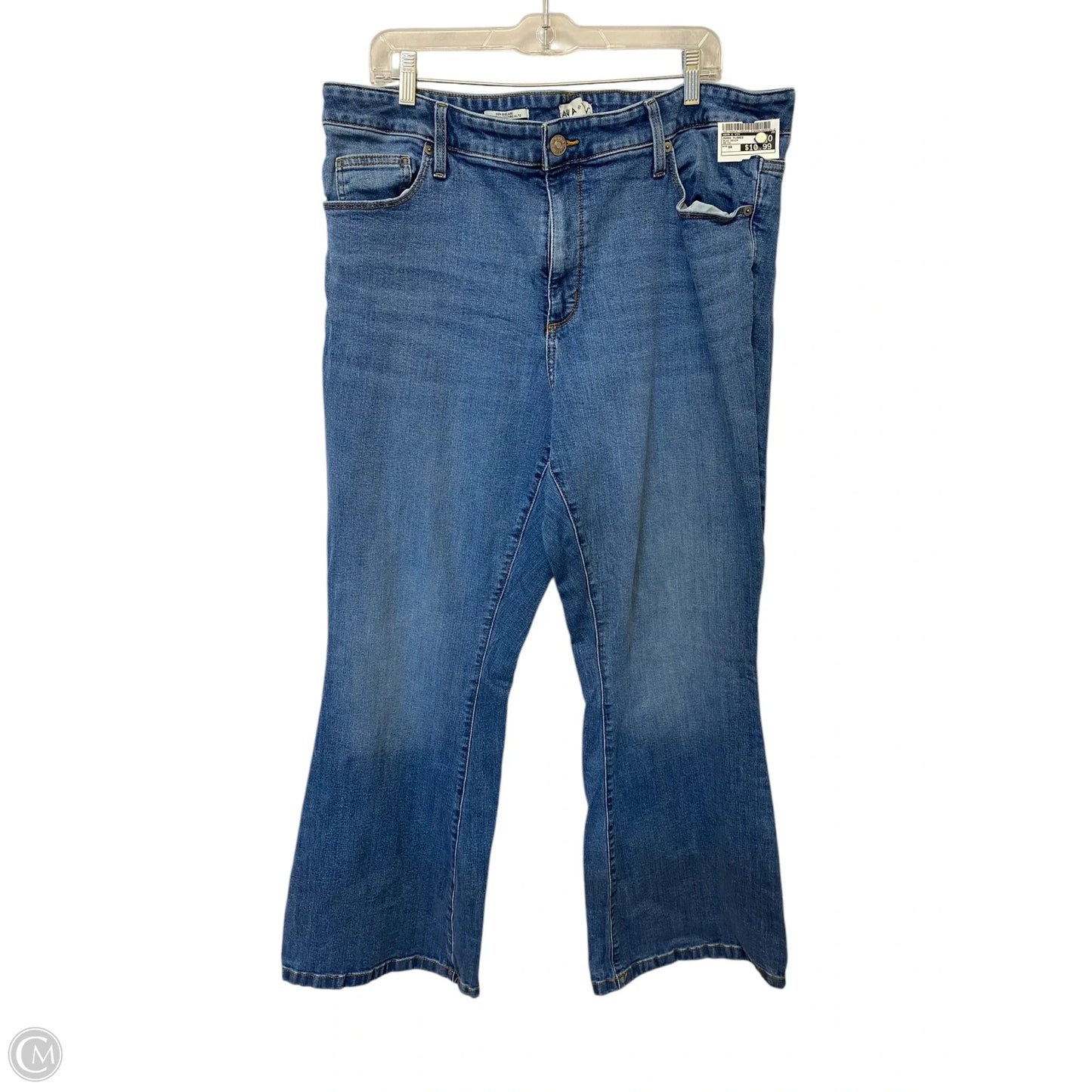 Jeans Flared By Ava & Viv In Blue Denim, Size: 18