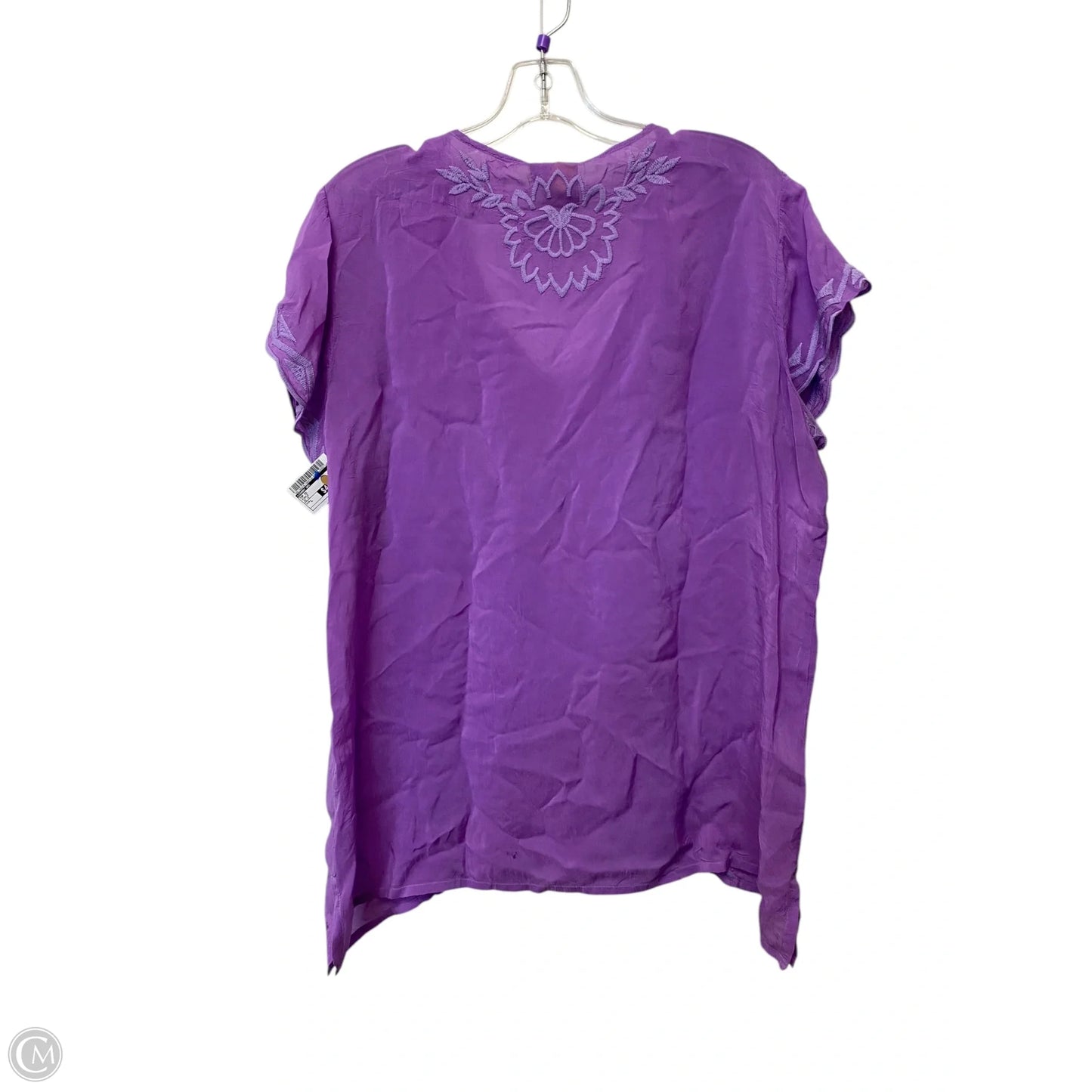 Top Short Sleeve By Johnny Was In Purple, Size: L