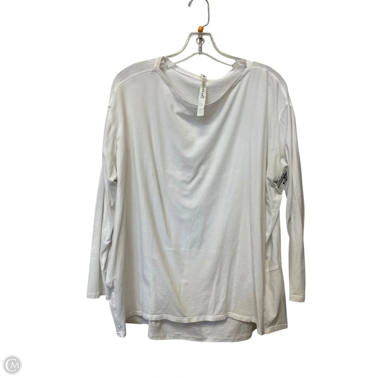 Athletic Top Long Sleeve Crewneck By Lululemon In White, Size: 10