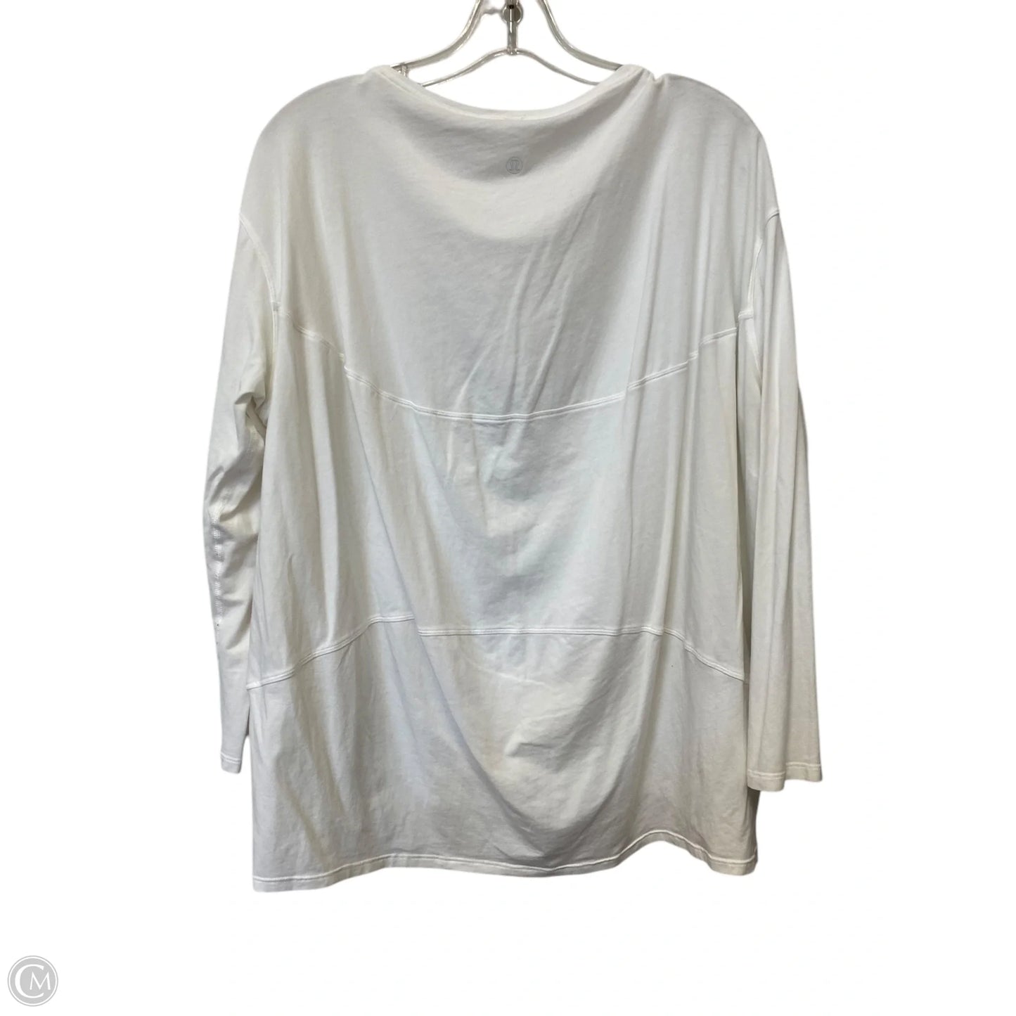 Athletic Top Long Sleeve Crewneck By Lululemon In White, Size: 10