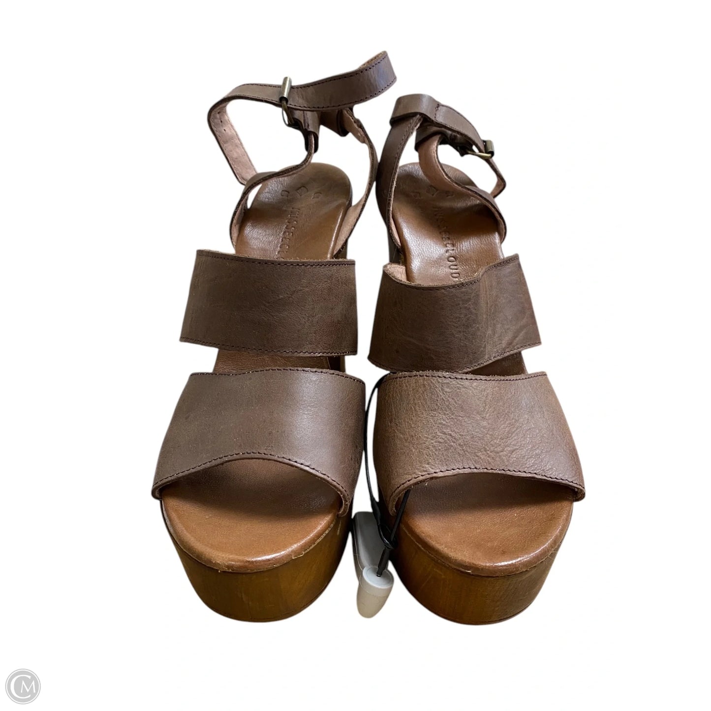 Sandals Heels Block By Clothes Mentor In Brown, Size: 9