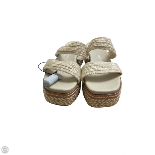 Sandals Heels Platform By Chinese Laundry In Cream, Size: 9