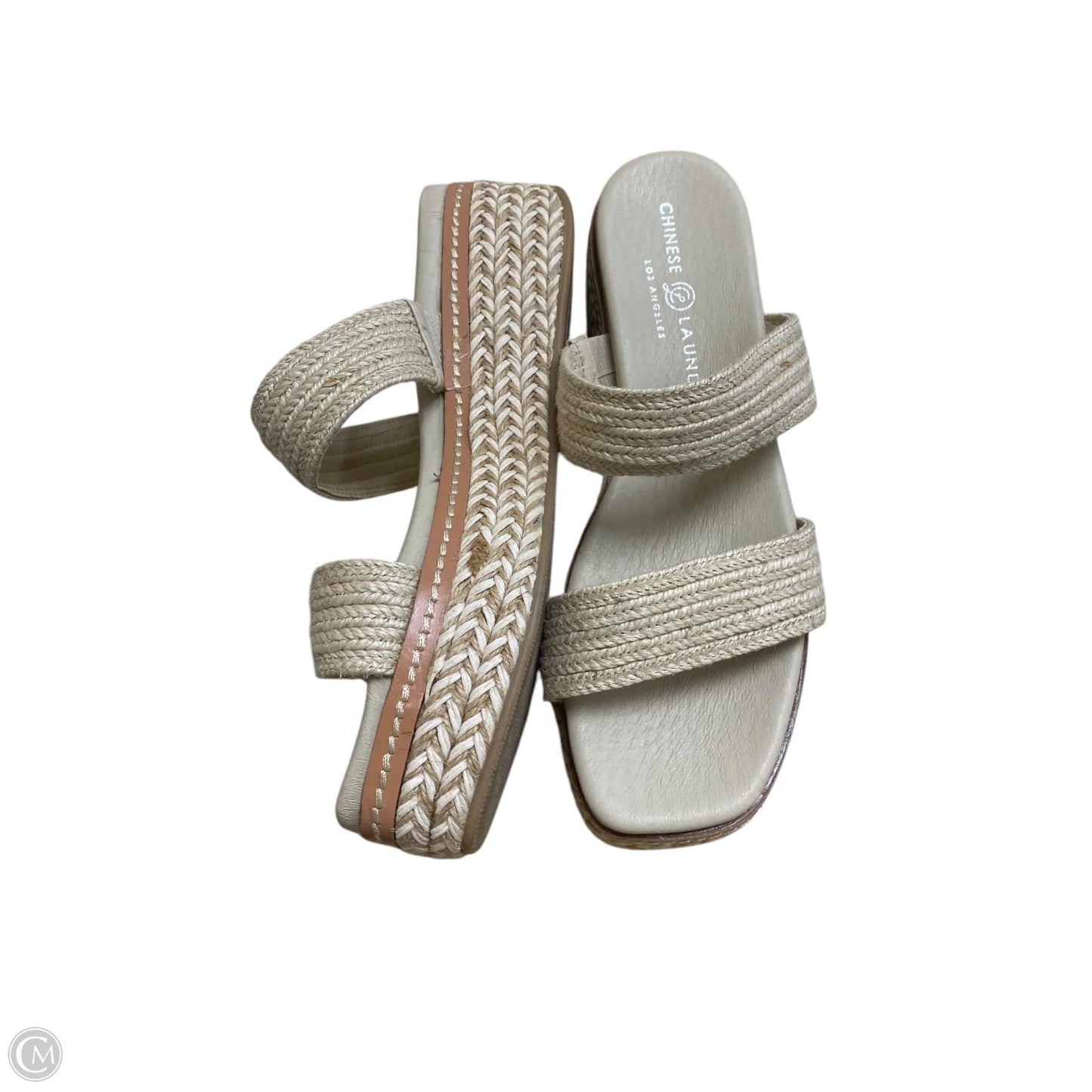 Sandals Heels Platform By Chinese Laundry In Cream, Size: 9